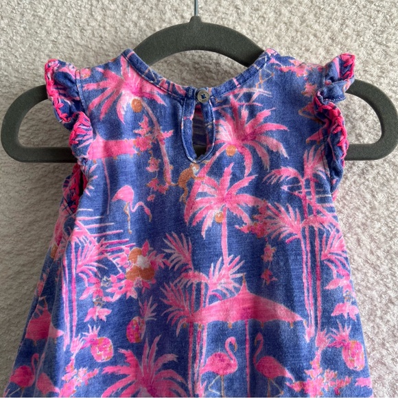 Vineyard Vines Baby Girl One Piece Flamingo Monkey Pink Romper Size 3-6‎ Months - Picture 9 of 10